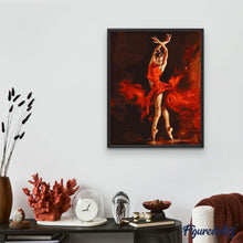 Carica l'immagine nel visualizzatore di Gallery, Dipingere con i numeri - Magica Ballerina Rossa