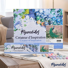 Carica l'immagine nel visualizzatore di Gallery, Dipingere con i numeri - Pavone E Fiori Bianchi