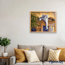 Carica l'immagine nel visualizzatore di Gallery, Dipingere con i numeri - Gatto E Anatra Appollaiati