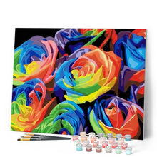 Carica l'immagine nel visualizzatore di Gallery, Dipingere con i numeri - Rose Multicolori Figured'Art