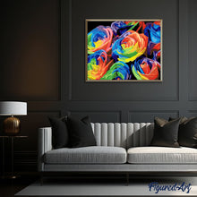Carica l'immagine nel visualizzatore di Gallery, Dipingere con i numeri - Rose Multicolori