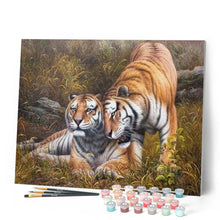 Carica l'immagine nel visualizzatore di Gallery, Dipingere con i numeri - Tigri Amorevoli Figured'Art