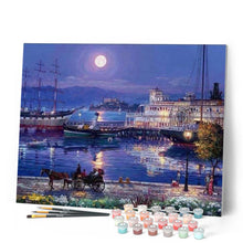Carica l'immagine nel visualizzatore di Gallery, Dipingere con i numeri - Porto Di Notte Figured'Art