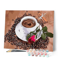 Carica l'immagine nel visualizzatore di Gallery, Dipingere con i numeri - Caffè E Rose Figured'Art