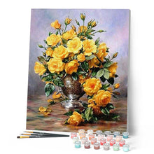 Carica l'immagine nel visualizzatore di Gallery, Dipingere con i numeri - Vaso E Fiori Gialli Figured'Art
