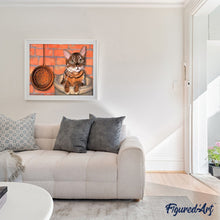 Carica l'immagine nel visualizzatore di Gallery, Dipingere con i numeri - Gatto Che Gioca In Cucina