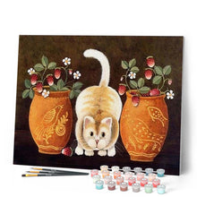 Carica l'immagine nel visualizzatore di Gallery, Dipingere con i numeri - Gatto E Vasi Figured'Art