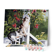 Carica l'immagine nel visualizzatore di Gallery, Dipingere con i numeri - Gatti E Colibrì Figured'Art