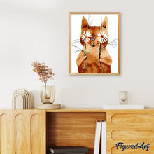 Carica l'immagine nel visualizzatore di Gallery, Dipingere con i numeri - Gatto E Margherite