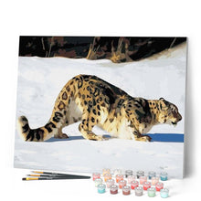 Carica l'immagine nel visualizzatore di Gallery, Dipingere con i numeri - Leopardo Nella Neve Figured'Art