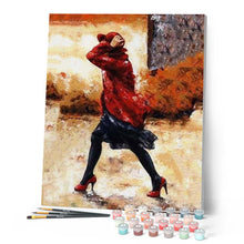Carica l'immagine nel visualizzatore di Gallery, Dipingere con i numeri - Donna Che Tiene Il Suo Cappello Figured'Art
