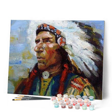 Carica l'immagine nel visualizzatore di Gallery, Dipingere con i numeri - Leader Indiano Figured'Art