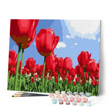 Carica l'immagine nel visualizzatore di Gallery, Dipingere con i numeri - Tulipani Rossi Figured'Art