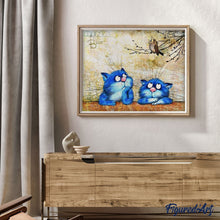 Carica l'immagine nel visualizzatore di Gallery, Dipingere con i numeri - Piccoli gatti blu