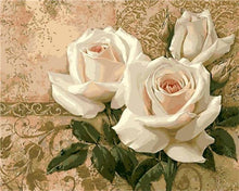 Carica l'immagine nel visualizzatore di Gallery, Dipingere con i numeri - Tre rose bianche
