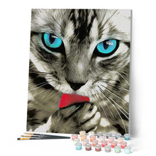 Carica l'immagine nel visualizzatore di Gallery, Dipingere con i numeri - Lo sguardo del gatto Figured'Art