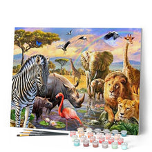 Carica l'immagine nel visualizzatore di Gallery, Dipingere con i numeri - Animali della Savana Figured'Art