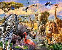 Carica l'immagine nel visualizzatore di Gallery, Dipingere con i numeri - Animali della Savana