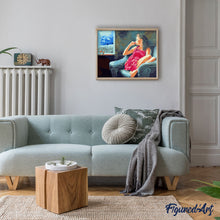 Carica l'immagine nel visualizzatore di Gallery, Dipingere con i numeri - Donna Pensierosa Vicino Alla Finestra