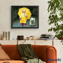 Carica l'immagine nel visualizzatore di Gallery, Dipingere con i numeri - Bambina In Giallo E Piccolo Cane