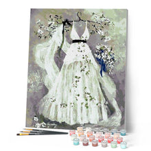 Carica l'immagine nel visualizzatore di Gallery, Dipingere con i numeri - Abito Da Sposa Bianco Figured'Art