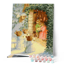 Carica l'immagine nel visualizzatore di Gallery, Dipingere con i numeri - Conigli Di Natale Figured'Art