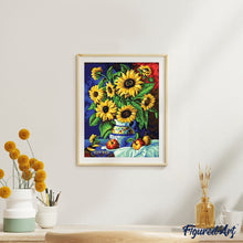 Carica l'immagine nel visualizzatore di Gallery, Dipingere con i numeri - Brocca E Girasoli