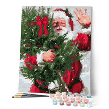 Carica l'immagine nel visualizzatore di Gallery, Dipingere con i numeri - Babbo Natale E Albero Di Natale Figured'Art