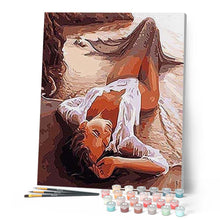 Carica l'immagine nel visualizzatore di Gallery, Dipingere con i numeri - Sirena Sulla Spiaggia Figured'Art