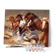 Carica l'immagine nel visualizzatore di Gallery, Dipingere con i numeri - Cavalli Che Attraversano Il Fiume Figured'Art