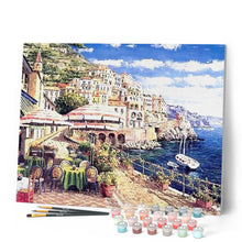 Carica l'immagine nel visualizzatore di Gallery, Dipingere con i numeri - Terrazza Vicino All'Acqua Figured'Art