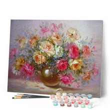 Carica l'immagine nel visualizzatore di Gallery, Dipingere con i numeri - Fiori Romantici In Un Vaso Figured'Art