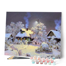 Carica l'immagine nel visualizzatore di Gallery, Dipingere con i numeri - Chalet Sulla Neve Figured'Art