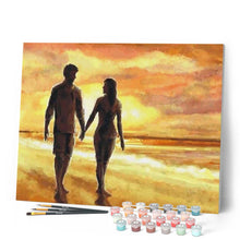 Carica l'immagine nel visualizzatore di Gallery, Dipingere con i numeri - Mano Nella Mano Sulla Spiaggia Figured'Art