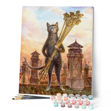Carica l'immagine nel visualizzatore di Gallery, Dipingere con i numeri - Gatto E Casette Per Gli Uccellini Figured'Art