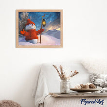 Carica l'immagine nel visualizzatore di Gallery, Dipingere con i numeri - Pupazzo Di Neve E Lanterna