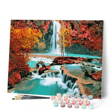 Carica l'immagine nel visualizzatore di Gallery, Dipingere con i numeri - Cascata Nella Foresta Figured'Art