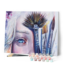 Carica l'immagine nel visualizzatore di Gallery, Dipingere con i numeri - Viso E Pennelli Figured'Art