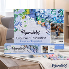 Carica l'immagine nel visualizzatore di Gallery, Dipingere con i numeri - Donna Che Porta Una Borsa Sotto La Pioggia