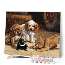 Carica l'immagine nel visualizzatore di Gallery, Dipingere con i numeri - Cuccioli Che Giocano Figured'Art