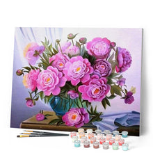 Carica l'immagine nel visualizzatore di Gallery, Dipingere con i numeri - Fiori E Vaso Blu Figured'Art