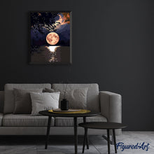 Carica l'immagine nel visualizzatore di Gallery, Dipingere con i numeri - Riflessi della luna sul lago