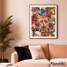 Carica l'immagine nel visualizzatore di Gallery, Dipingere con i numeri - Volpe fra i fiori