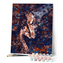Carica l'immagine nel visualizzatore di Gallery, Dipingere con i numeri - Giraffe e fiori Figured'Art