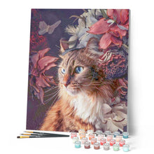 Carica l'immagine nel visualizzatore di Gallery, Dipingere con i numeri - Gatto fra i fiori Figured'Art