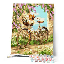 Carica l'immagine nel visualizzatore di Gallery, Dipingere con i numeri - Fiori E Bicicletta Figured'Art