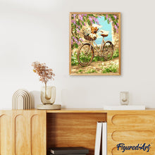 Carica l'immagine nel visualizzatore di Gallery, Dipingere con i numeri - Fiori E Bicicletta