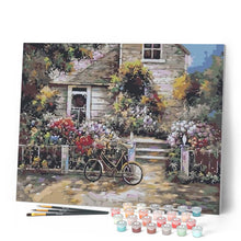 Carica l'immagine nel visualizzatore di Gallery, Dipingere con i numeri - Biciclette Davanti Casa Figured'Art