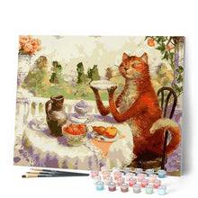 Carica l'immagine nel visualizzatore di Gallery, Dipingere con i numeri - Gatto Che Mangia Prima Colazione Figured'Art