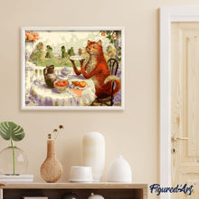 Carica l'immagine nel visualizzatore di Gallery, Dipingere con i numeri - Gatto Che Mangia Prima Colazione